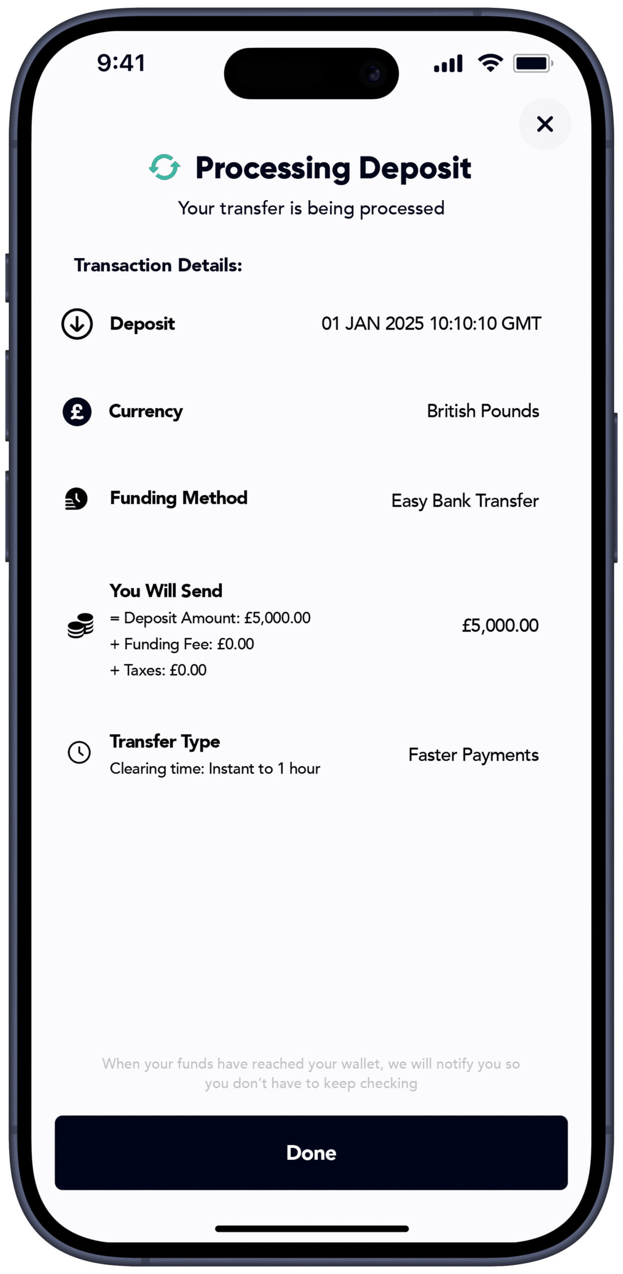 Deposit