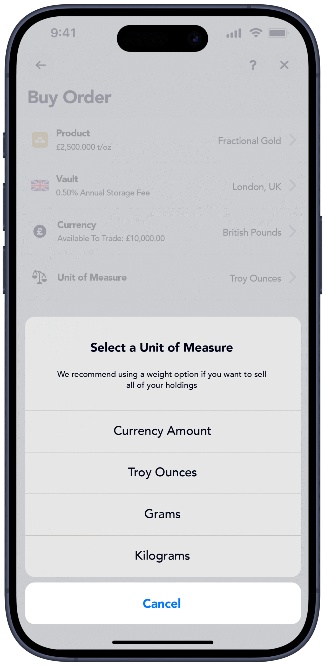 Unit of Measure